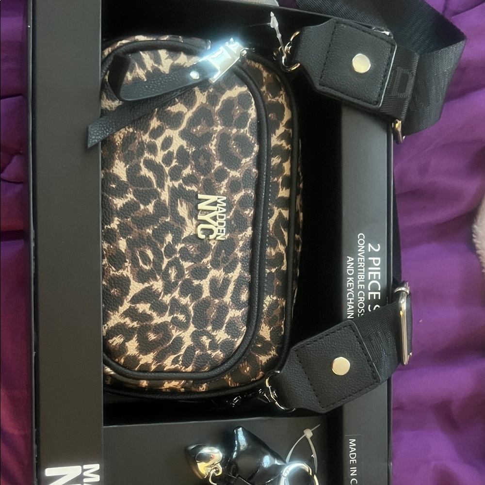 Madden NYC Leopard Print Crossbody Bag